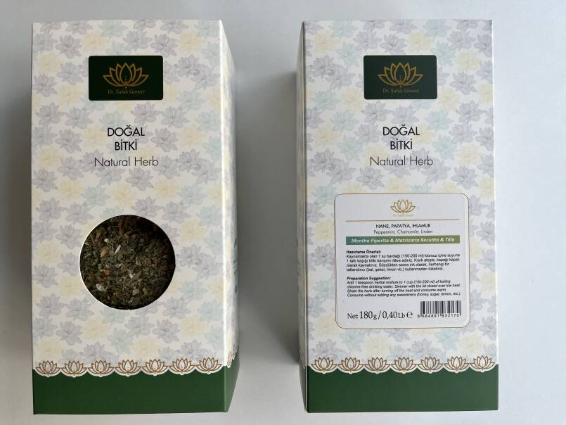 NANE, PAPATYA, IHLAMUR DOĞAL BİTKİ 180 gr. - 1